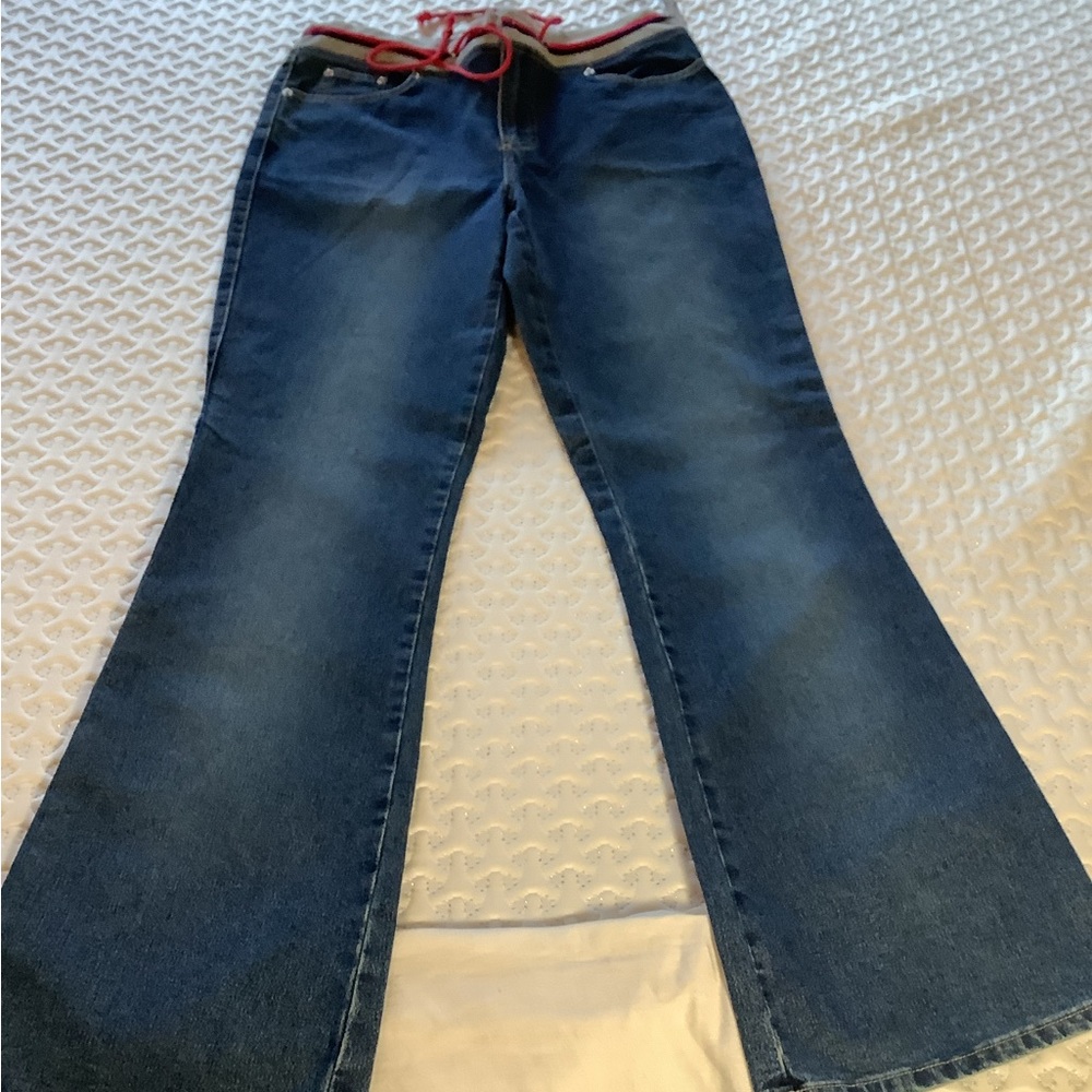 Maria Gabrielle Bootcut Jeans with  Drawstring